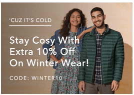Stay Cosy with Extra 10% Off on Winter Wear!