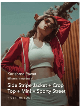 Side Stripe Jacket + Crop top +Mini = Sporty Street